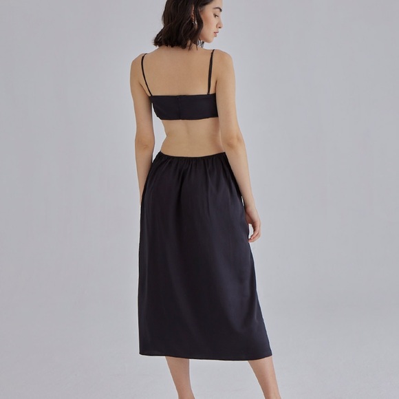 Silkmaison silk cut out satin dress M - Picture 3 of 3